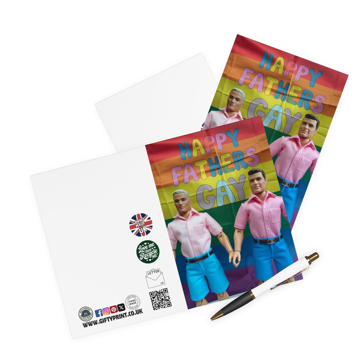 Gay Fathers Day Card Action Dolls Happy Fathers Gay