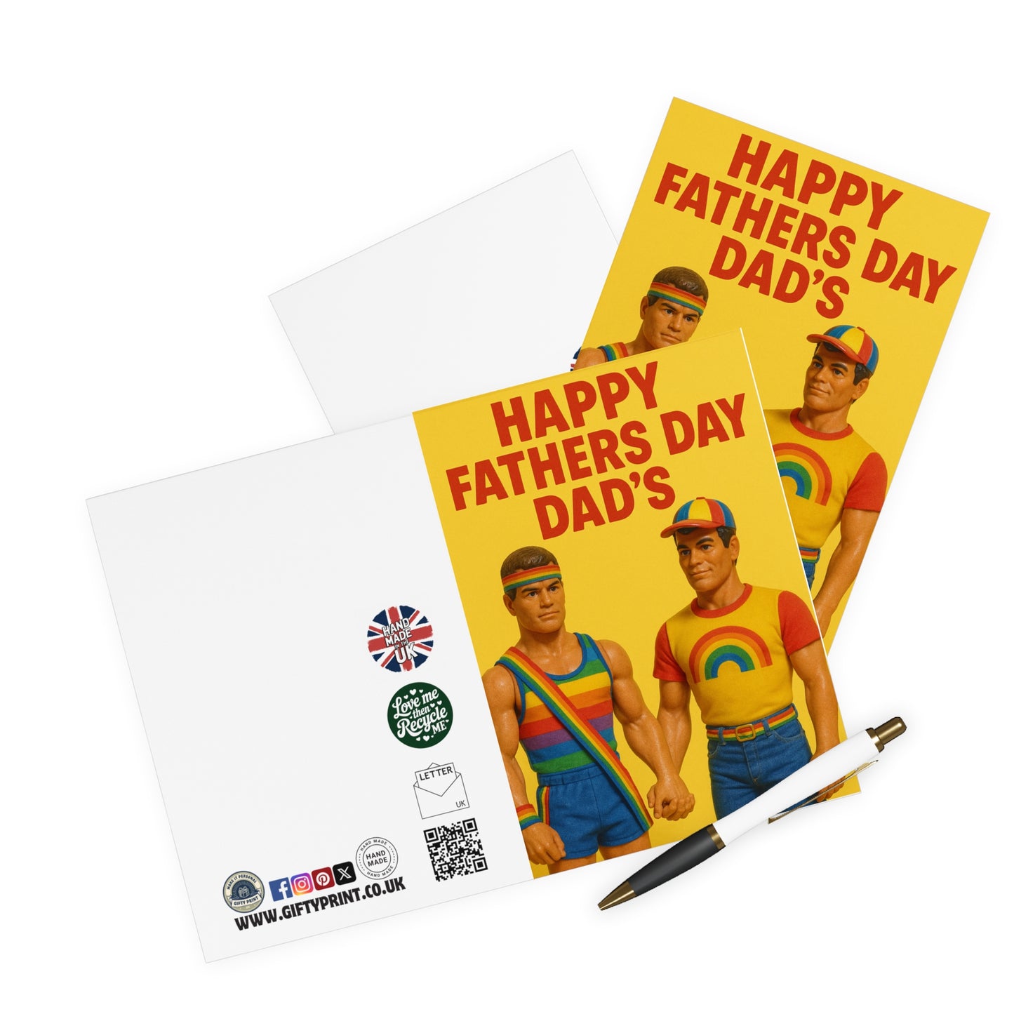 Gay Fathers Day Card Happy Fathers Day Action Dolls