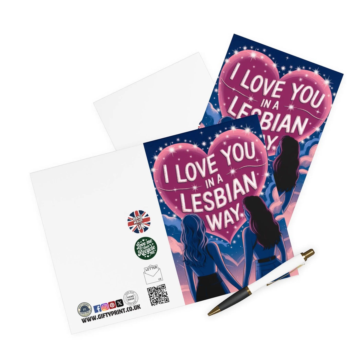 Gay Lesbian Valentines Card I Love You In A Lesbian Way V