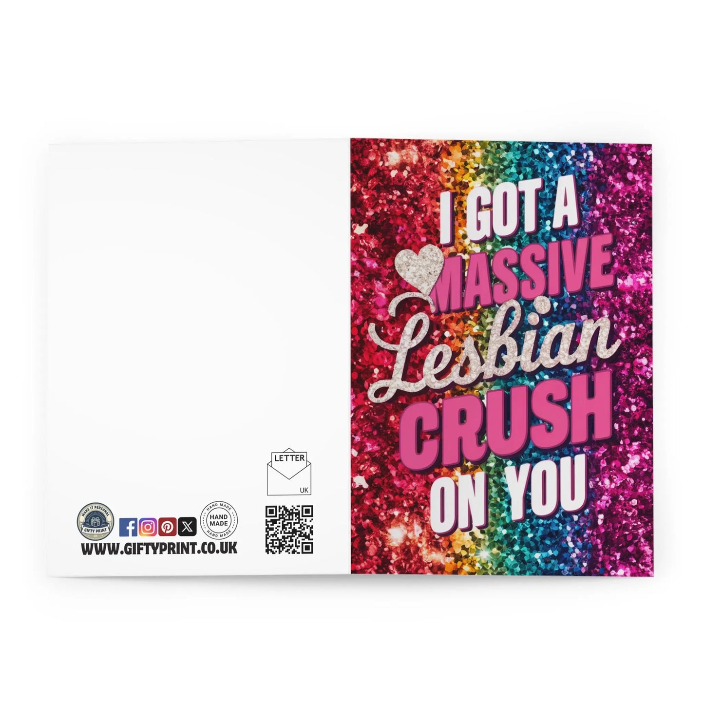 Gay lesbian Valentines Day Card I Got A Massive Lesbian Crush On You o