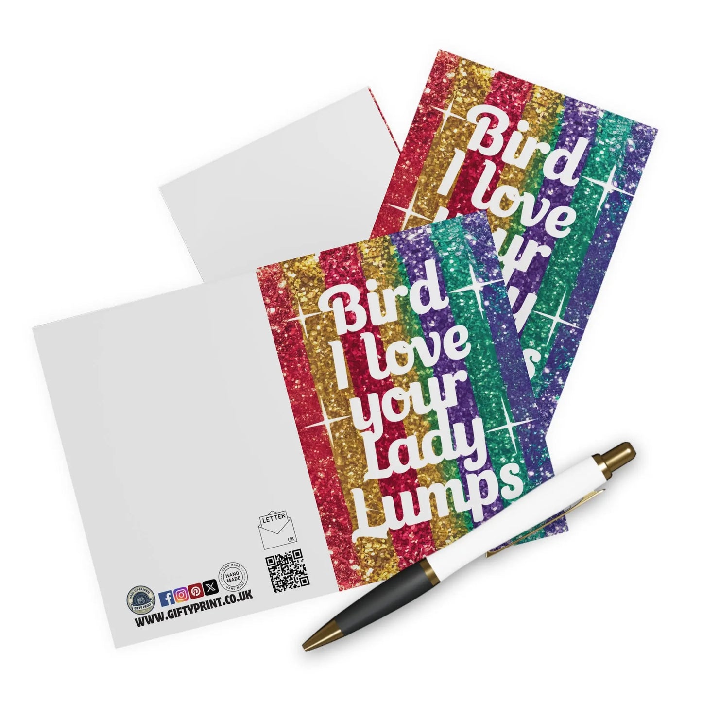 Gay lesbian Valentines Day Card Bird I Love Your Lady Lumps c