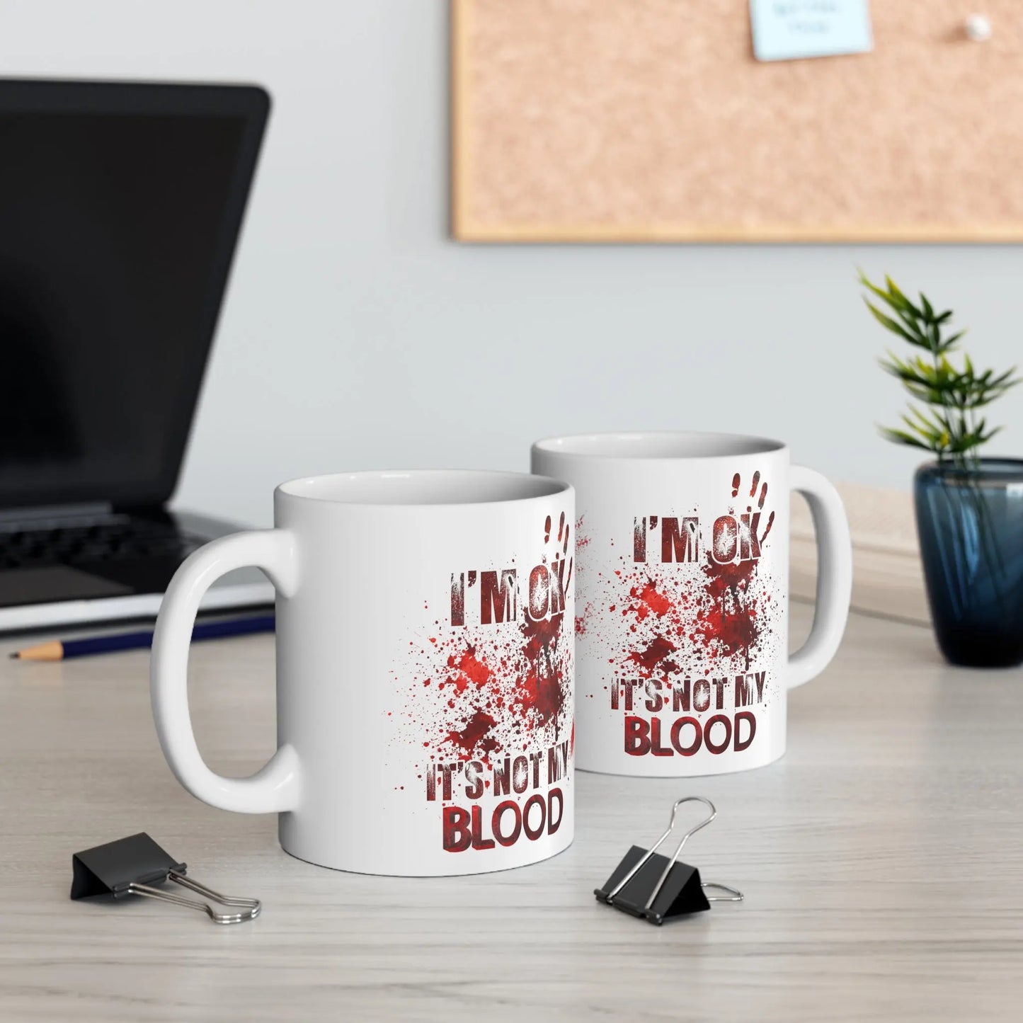 context Halloween Mug It's Ok It's Not My Blood
