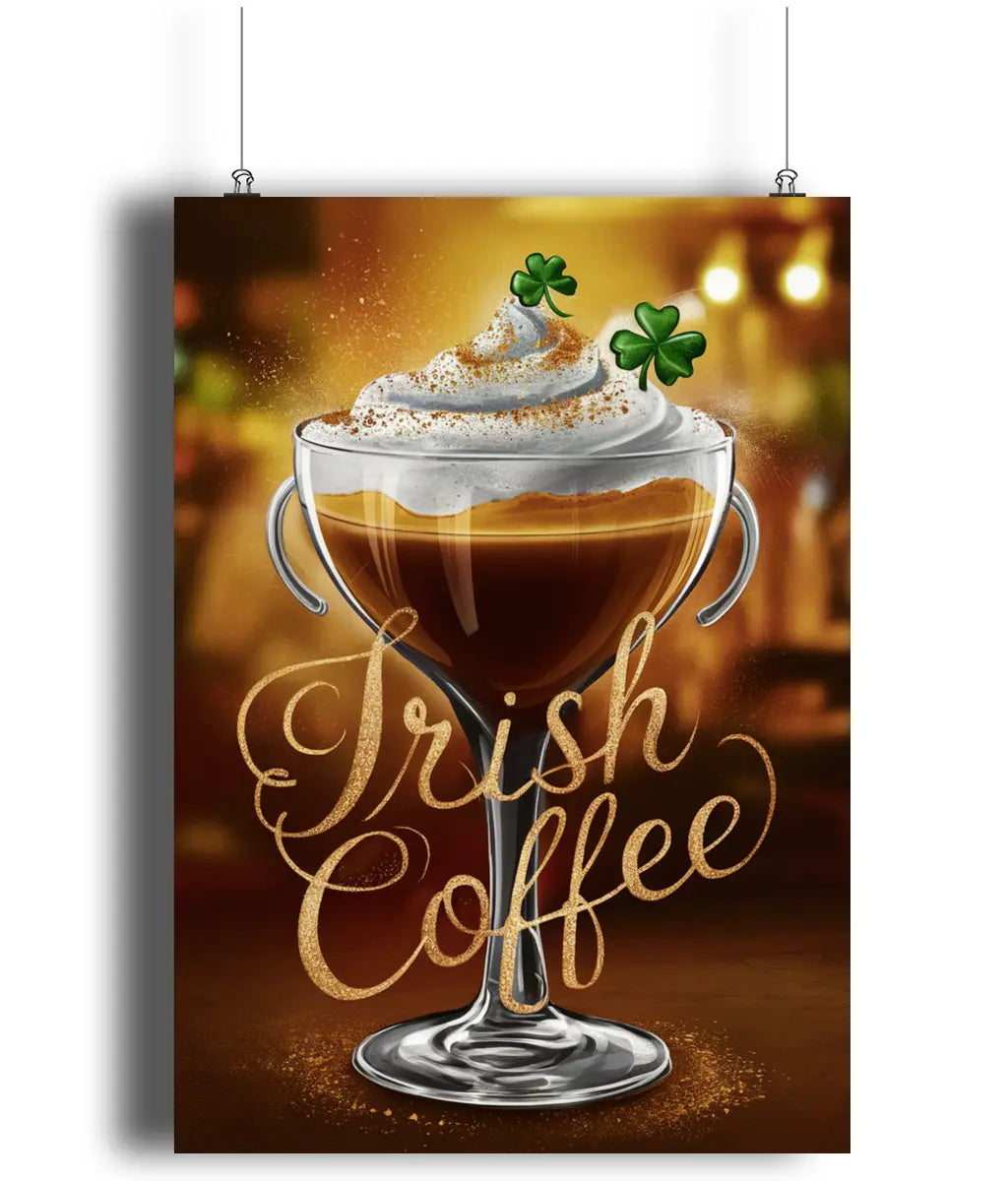 Home Bar Wall Art Print Irish Coffee