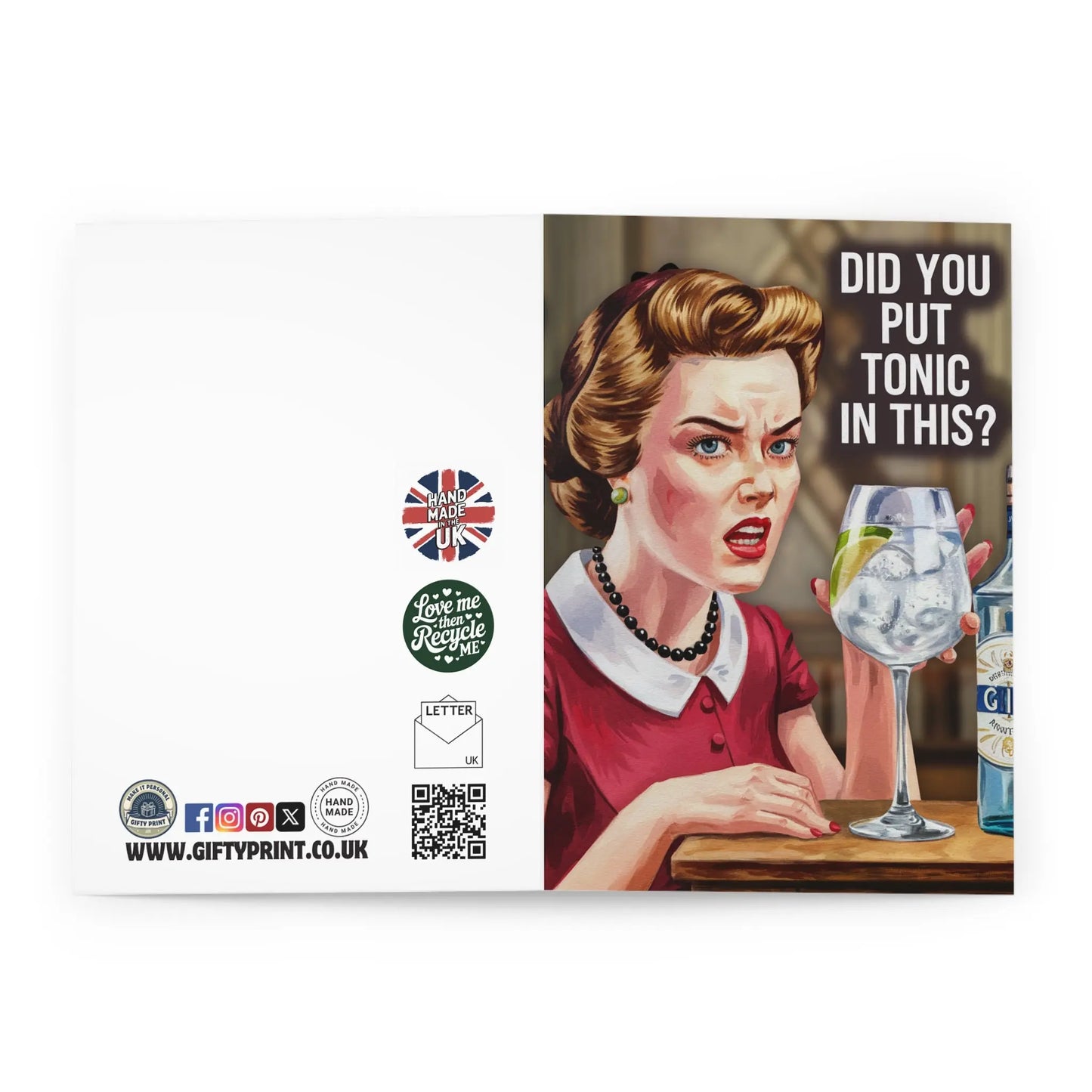 Mothers Day Card Did You Put Tonic In This P