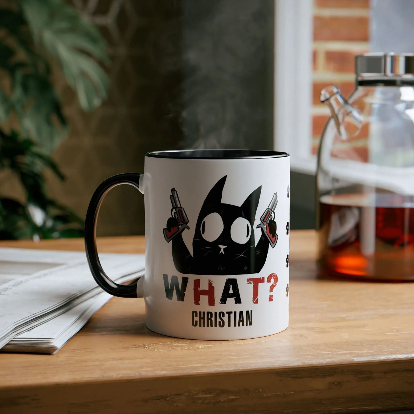 Context Personalised Cat Mug What Funny Cat Mug