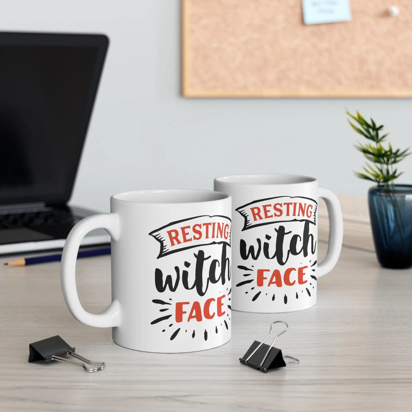 context Personalised Halloween Mug Resting Bitch Face