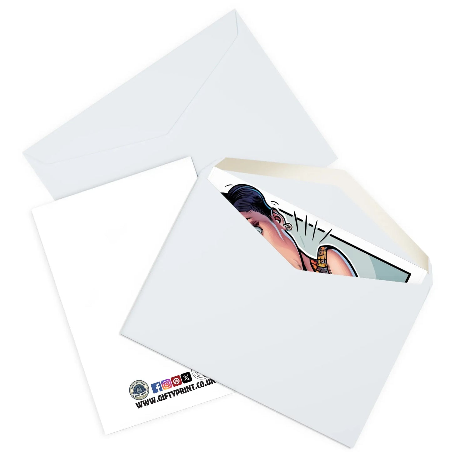 Enveloped Personalised OMG You're 50 Shocked Woman 50th