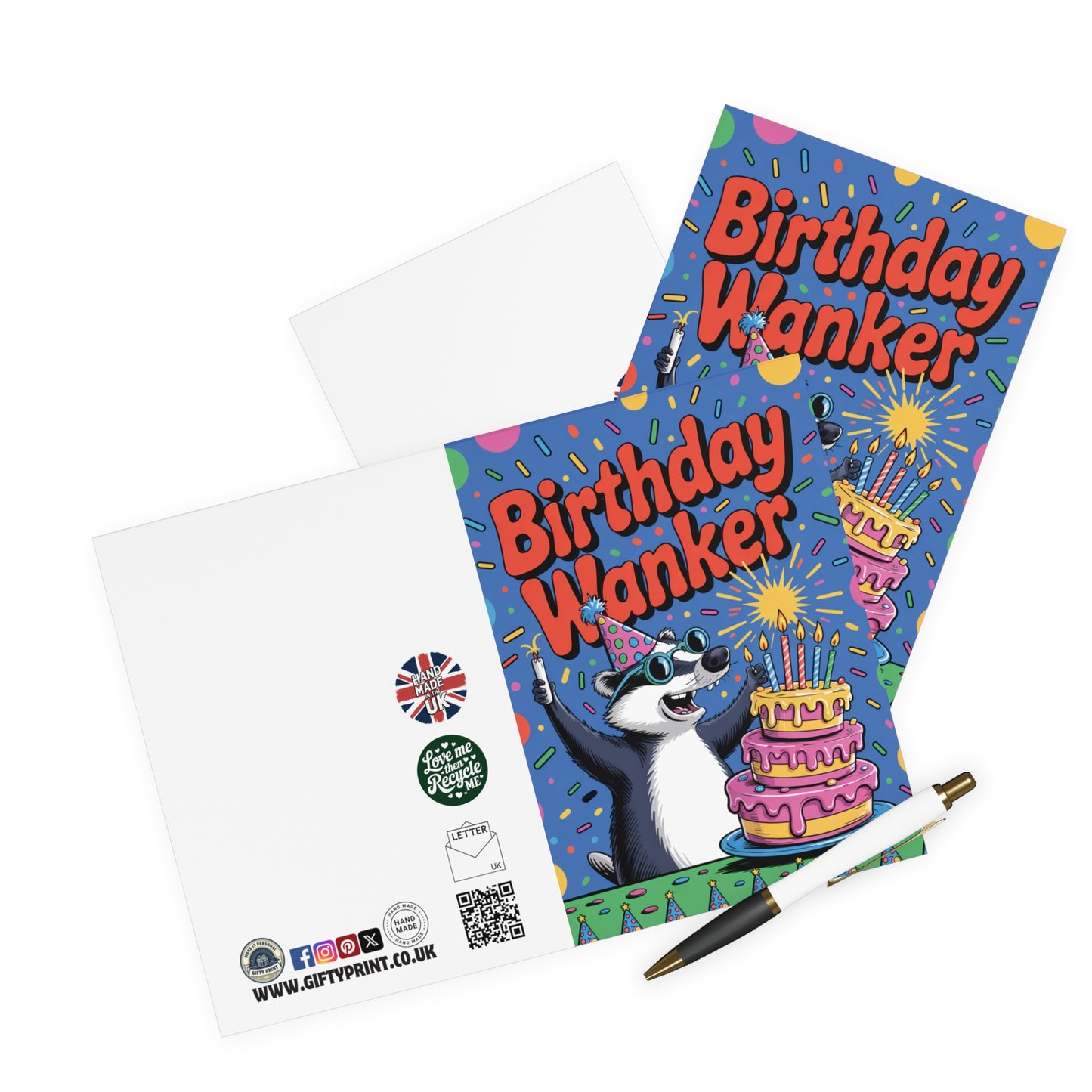 Rude Birthday Card Birthday Wanker