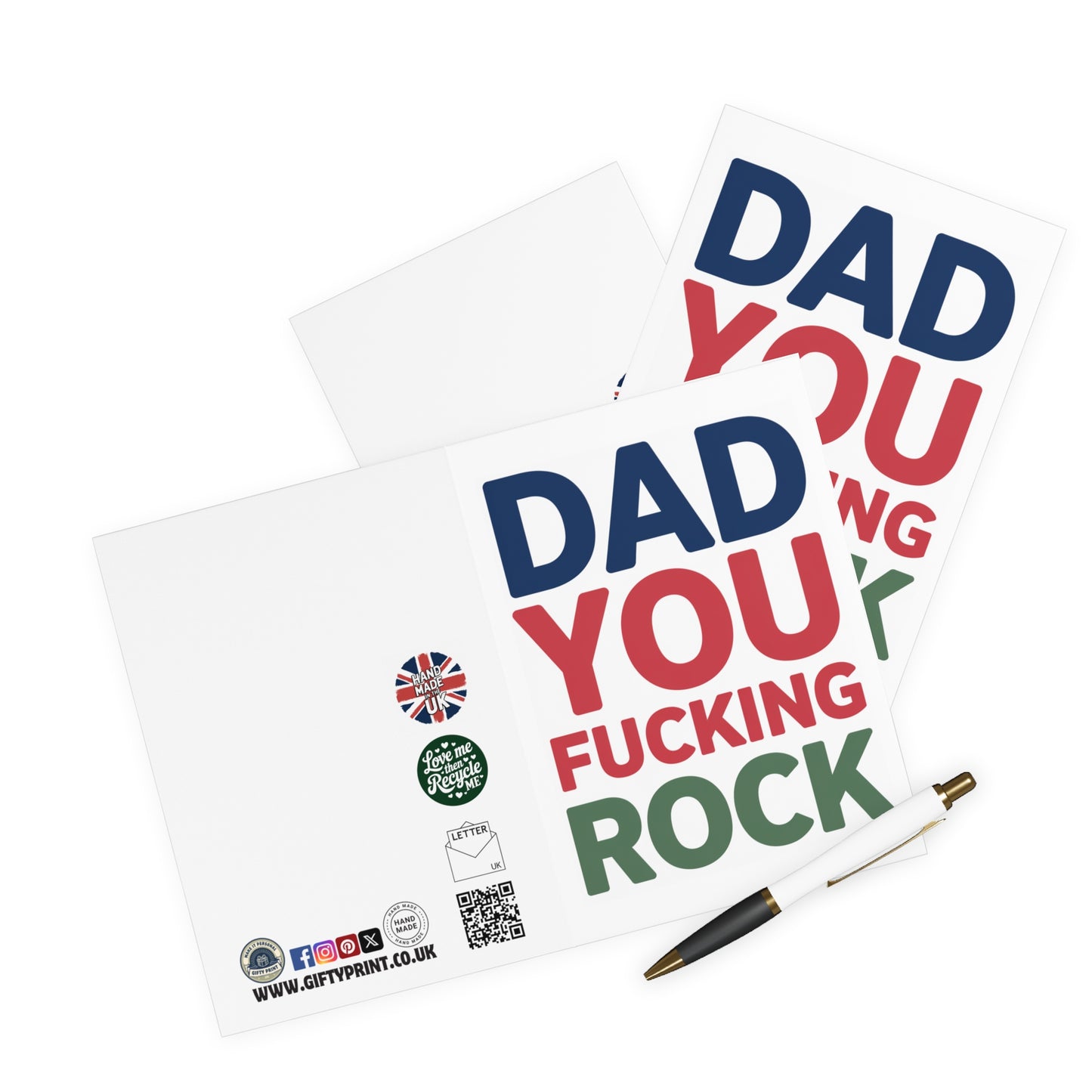 Rude Fathers Day Card Dad You Fucking Rock C