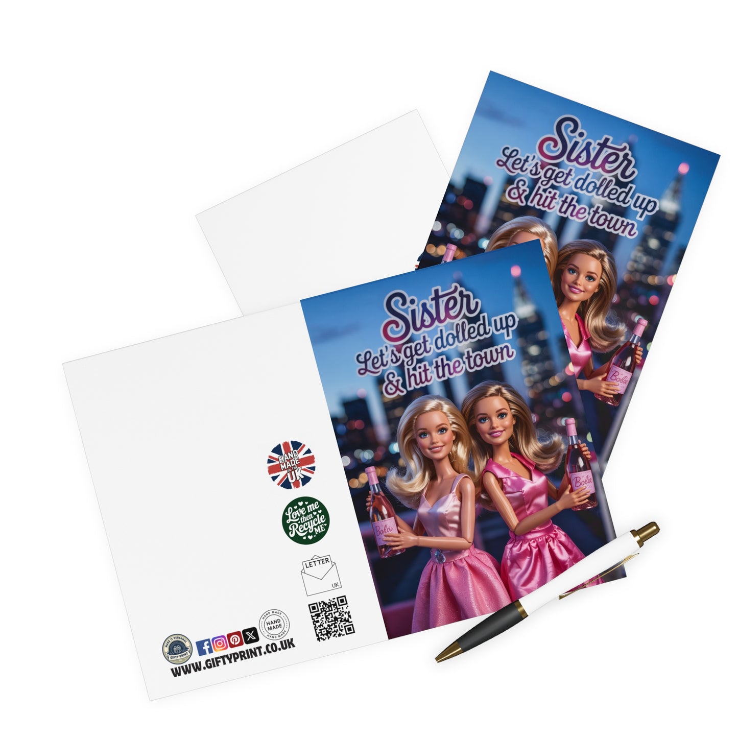 Sister Birthday Card Sister Let's Get Dolled Up & Hit The Town