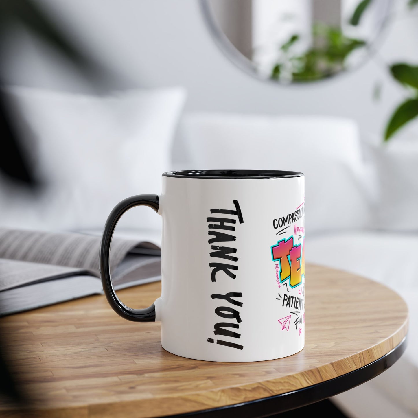 Teachers Mug Graffiti Words Design Thank You