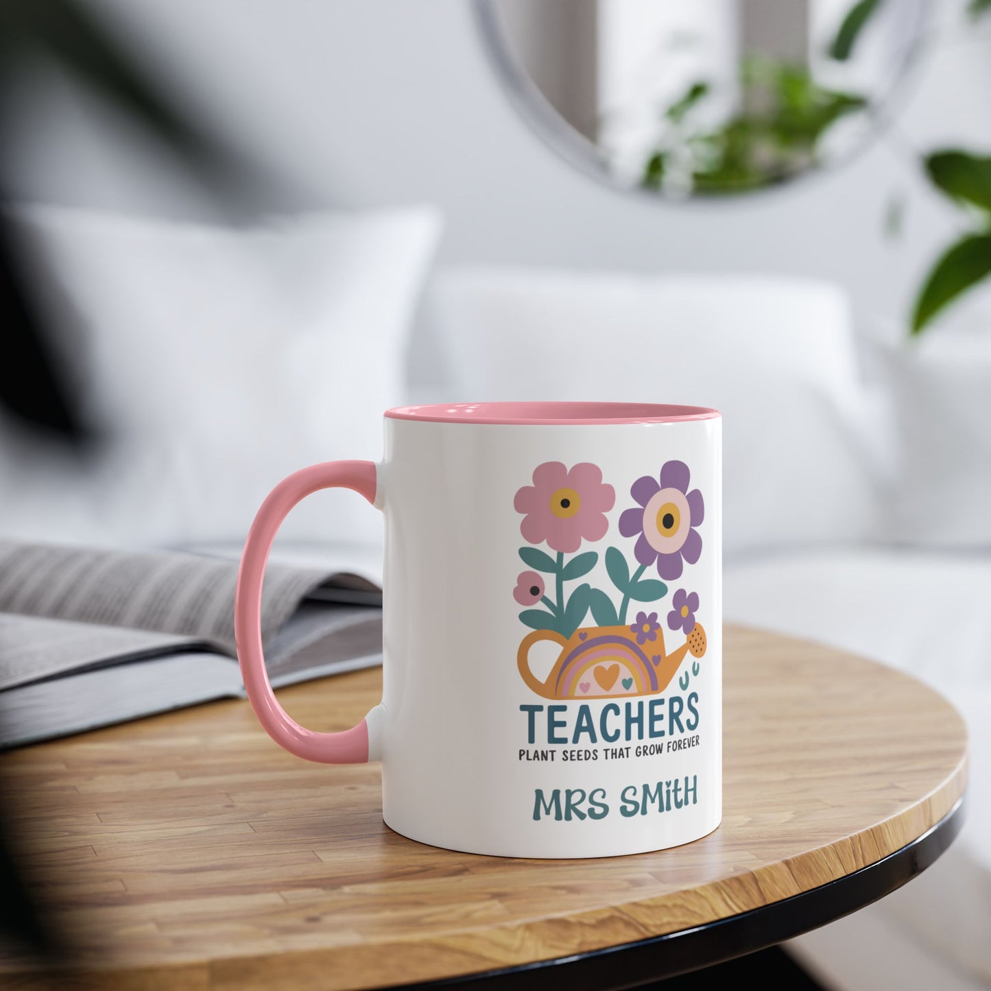 Teachers Mug Pink Boho Teachers Plant Seeds That Grow