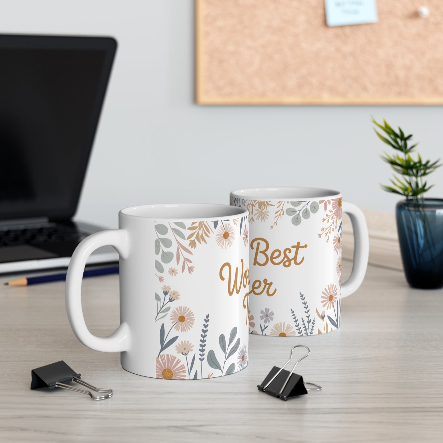 Teachers Mug Worlds Best Teacher Boho Flowers