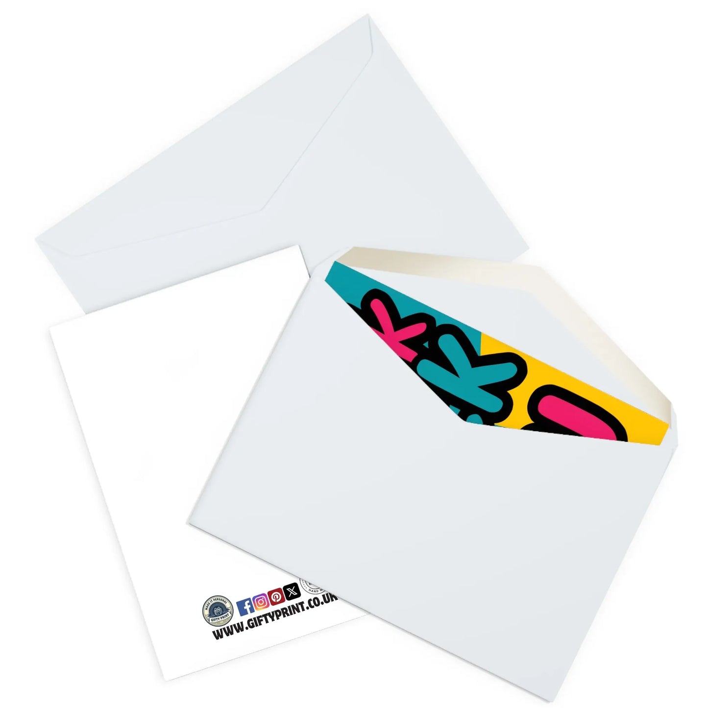 Enveloped Thank You Card Thank Fuck For You Colourful