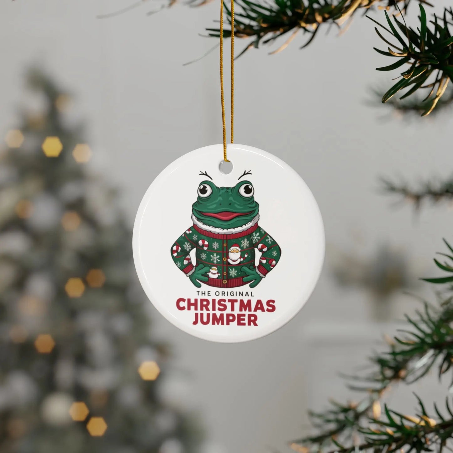 Tree The Original Christmas Jumper Frog Christmas Tree Bauble
