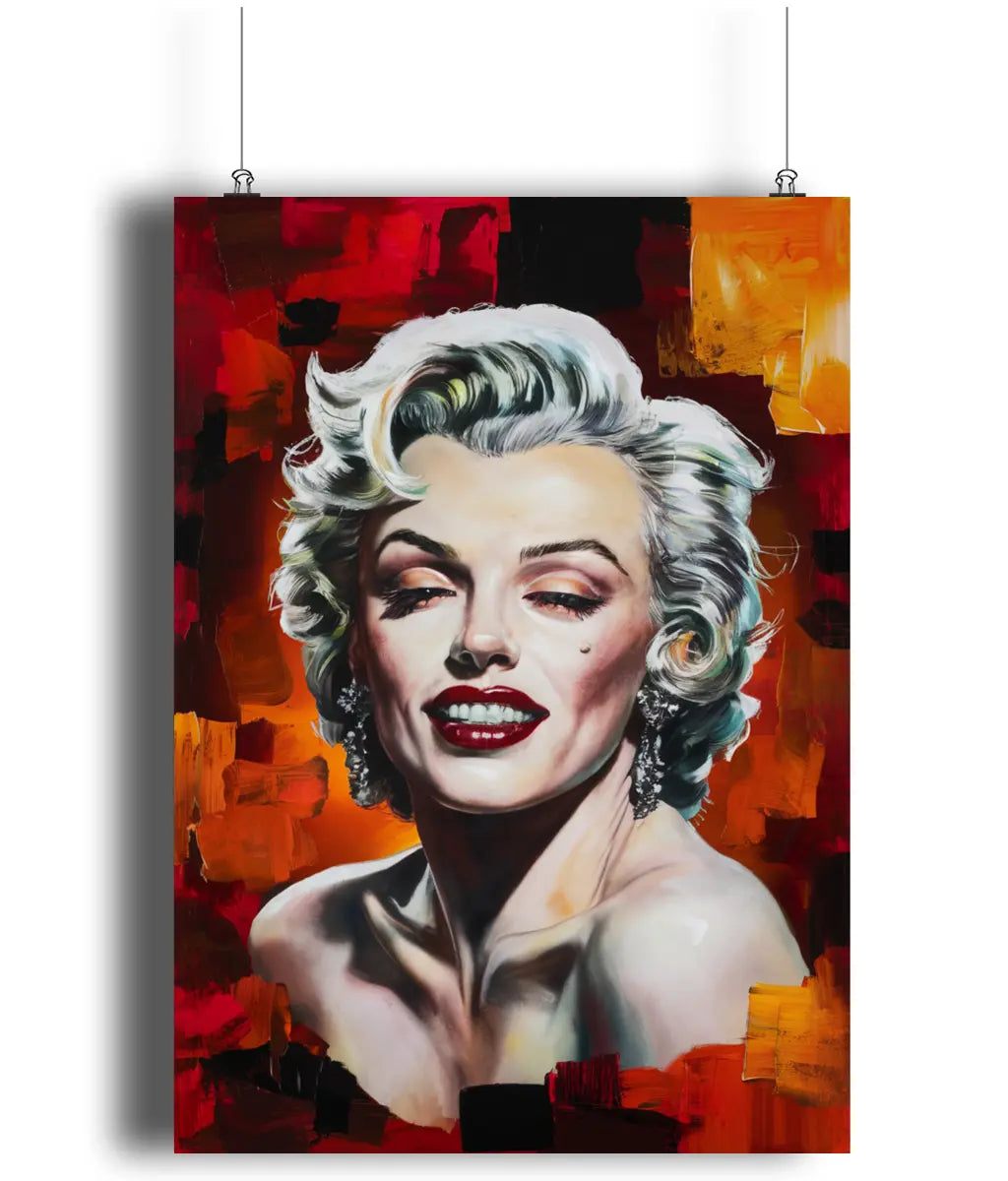 Wall Art Poster Print Oil Style Marilyn Monroe
