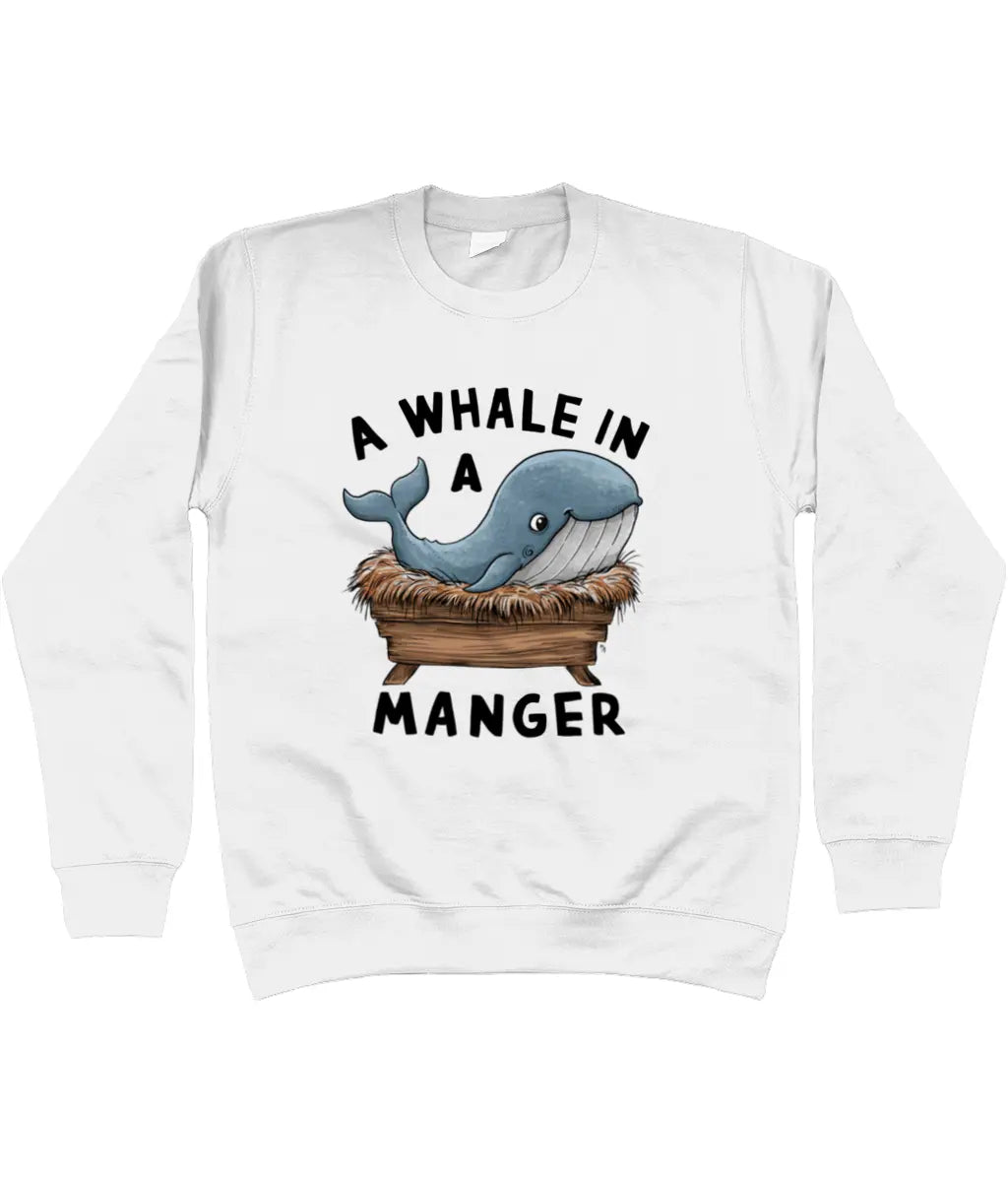 A Whale In A Manger Funny Christmas Jumper