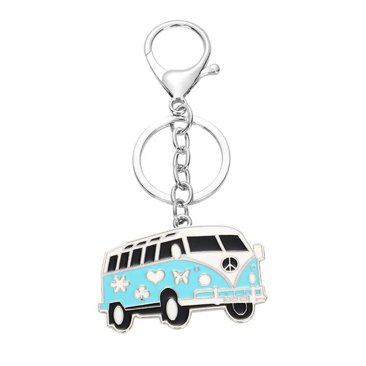 Lake Blue VW Style Camper Van Keyring