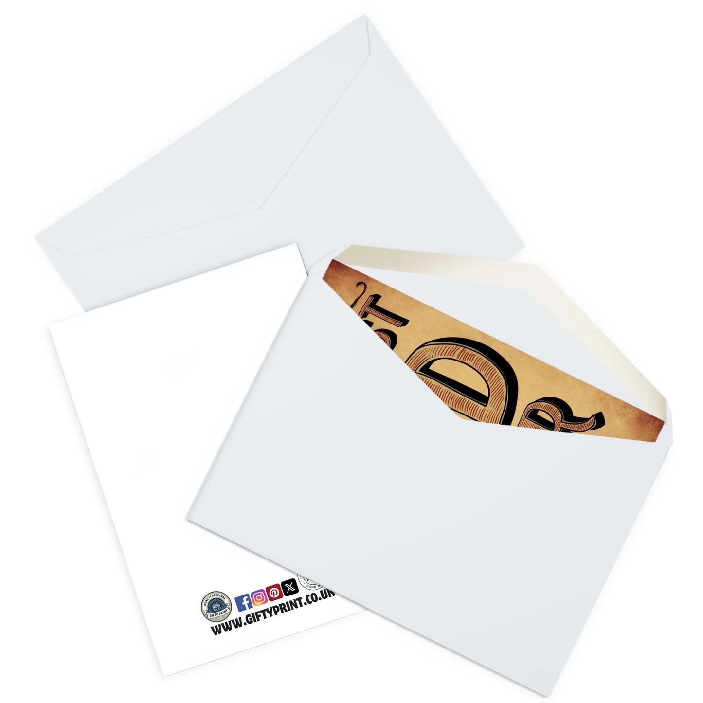 envelope Fathers Day Card Greatest Dad Ever Moustache Design