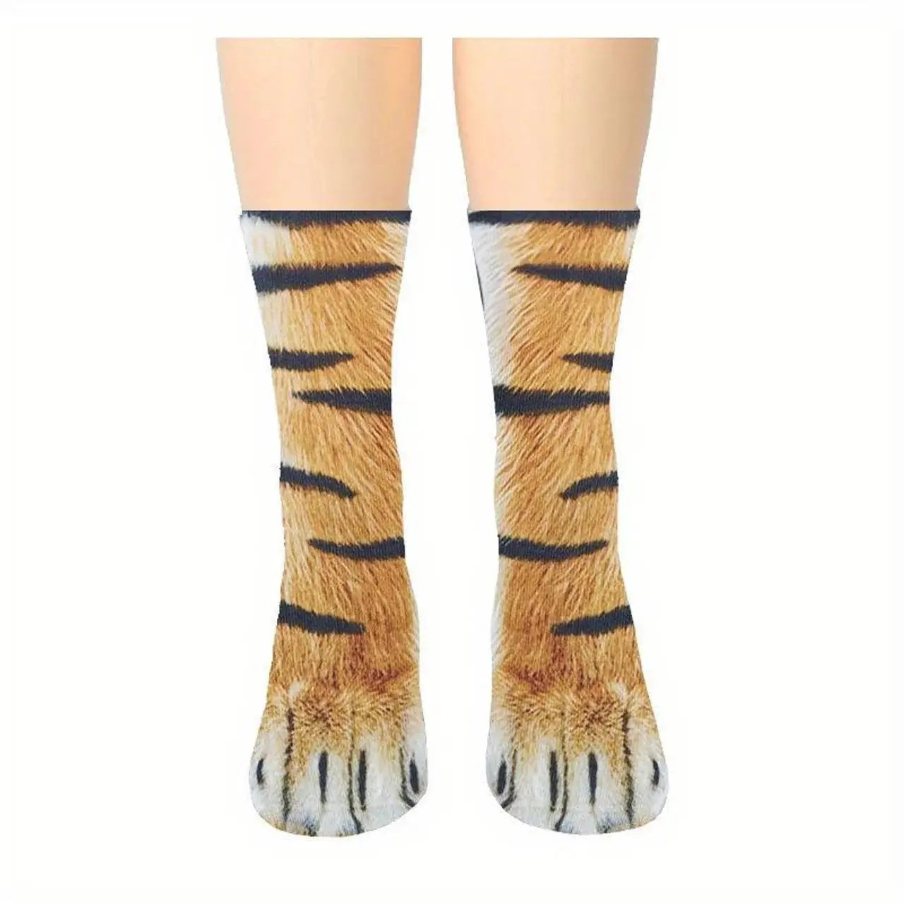 Unisex Novelty Tiger Cat Feet Fun Socks