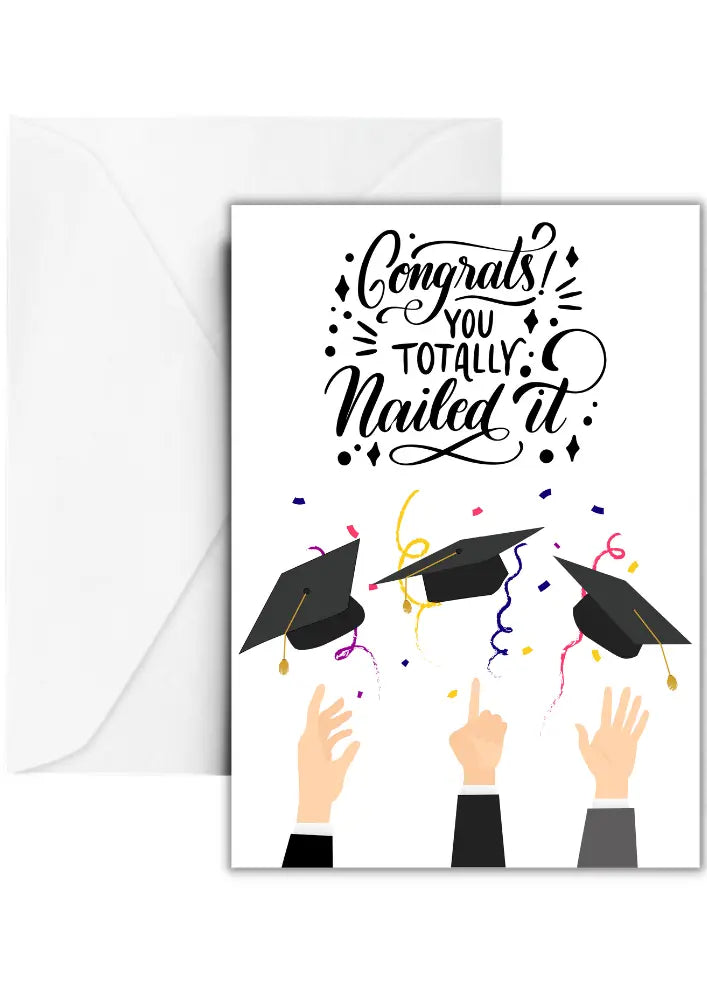 Close up of a graduation cards