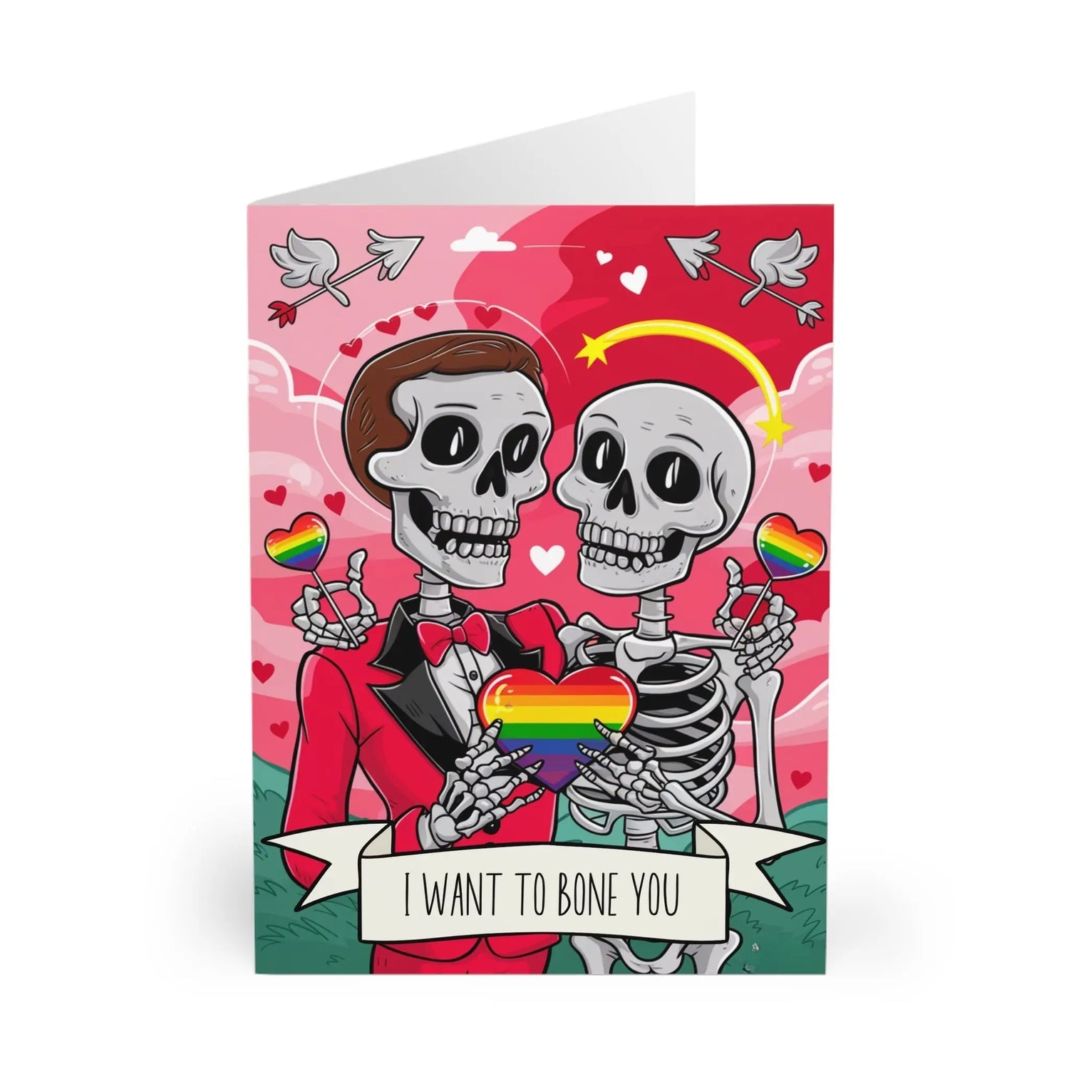 Funny gay Valentine’s Day card – cheeky LGBTQ+ card for same-sex partners