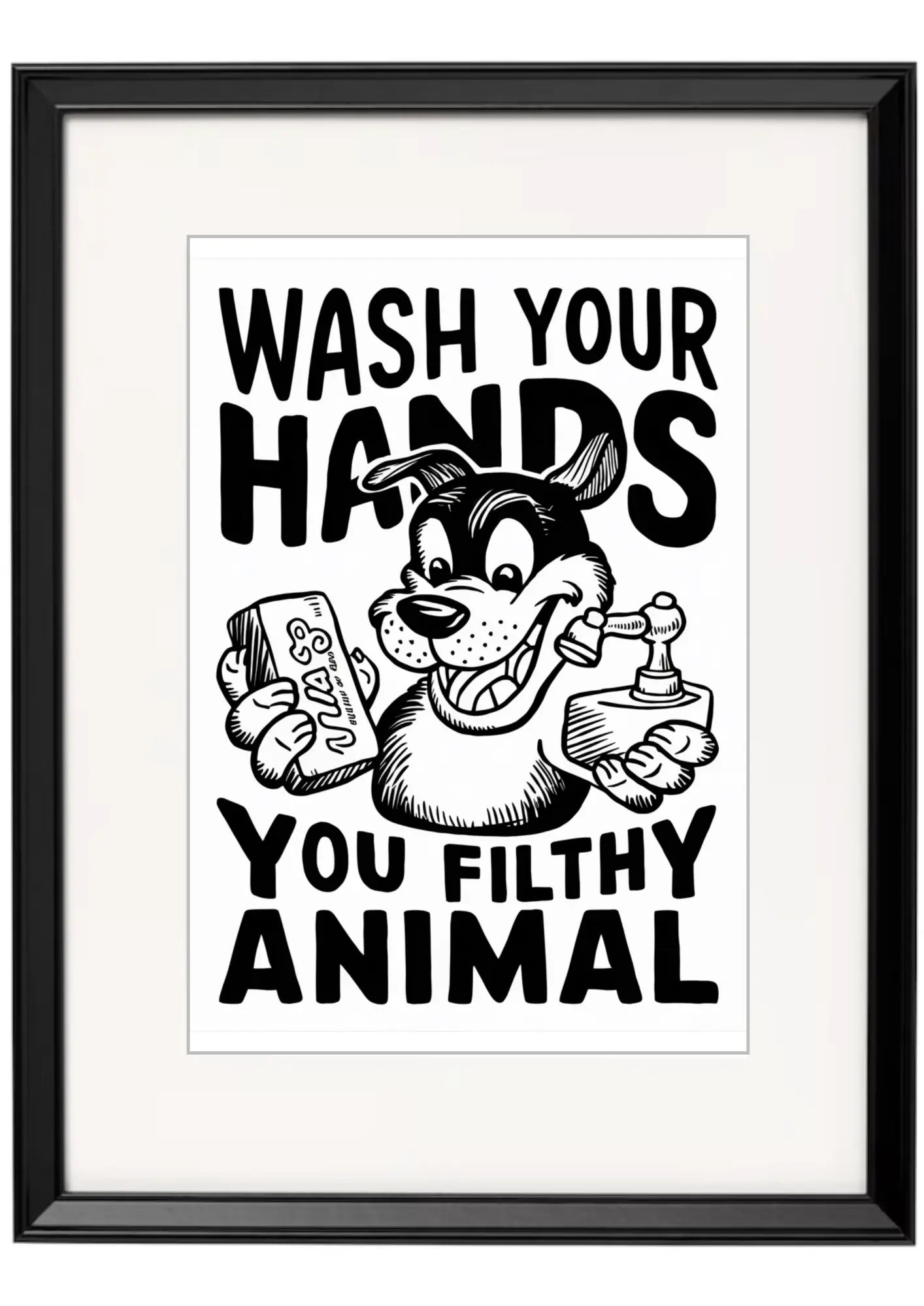 Framed Bathroom Art - Gifty Print