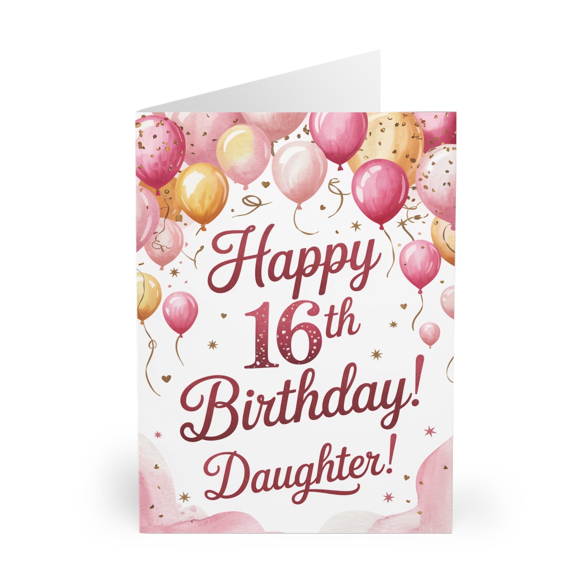 16th Birthday Card Happy 16th Birthday Daughter Balloons F