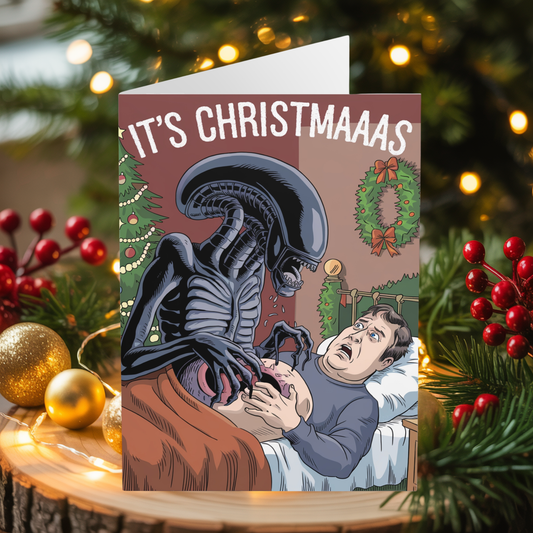 Alien It's Christmas Funny Sci Fi Move Card