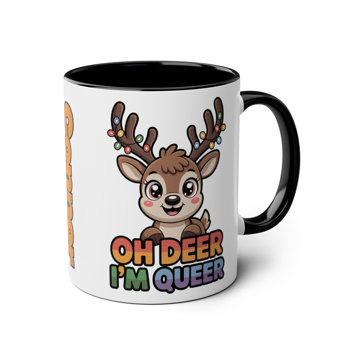 Gay Christmas Mug – Oh Deer I’m Queer