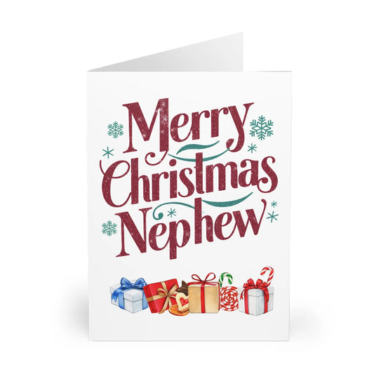 front Christmas Card Merry Christmas Nephew Gifts