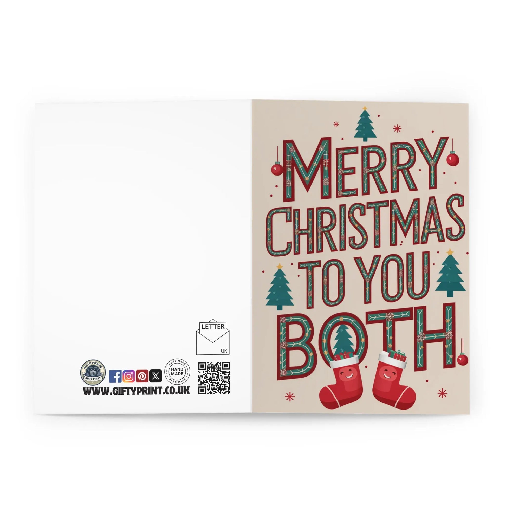 open Christmas Card Merry Christmas To Both Of You