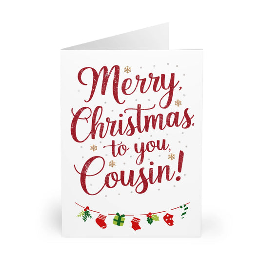front Christmas Card Merry Christmas To You Cousin