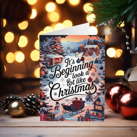 Christmas Card It's beginning to look a lot like Christmas 