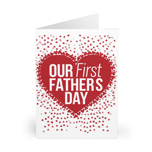 Fathers Day Card Our First Fathers Day Big Red Heart F