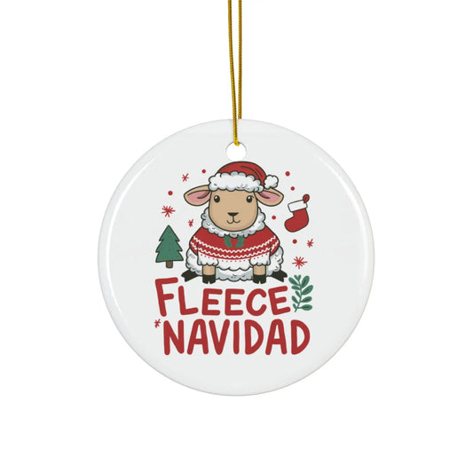 Fleece Navidad Sheep Christmas Tree Bauble