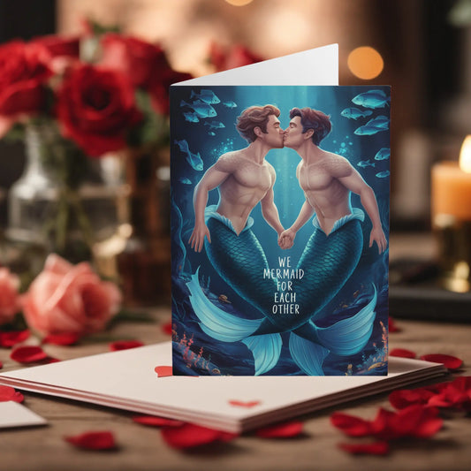 Funny Gay Valentines Day We Mermaid For Each Other