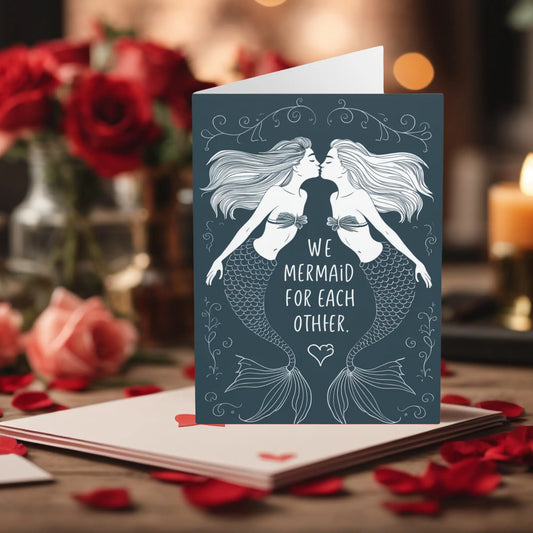 Funny Lesbian Valentines Day We Mermaid For Each Other