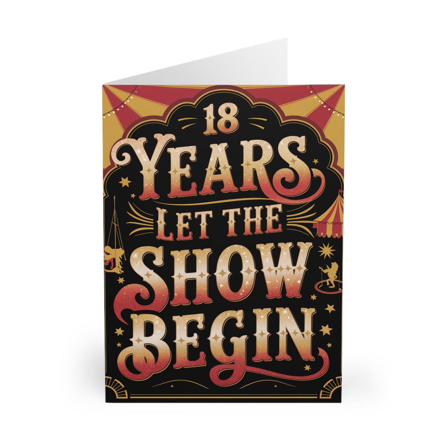 Funny 18th Birthday Card 18 Years Let The Show Begin