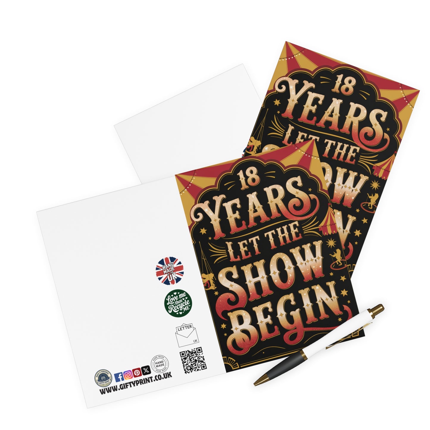 Funny 18th Birthday Card 18 Years Let The Show Begin