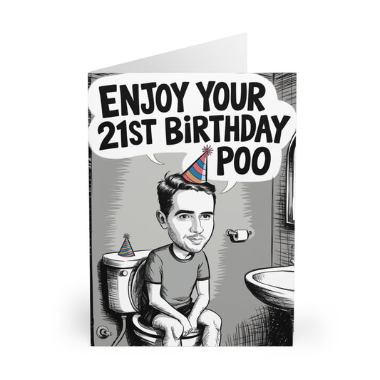 Funny 21st Birthday Card Enjoy Your 21st Birthday Poo