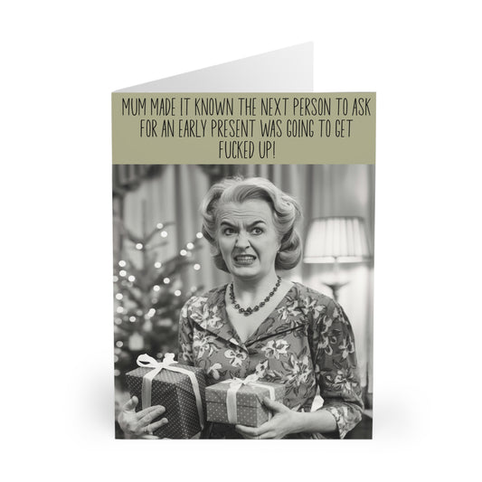 Funny Christmas Card Angry Mum Will Fuck You Up!