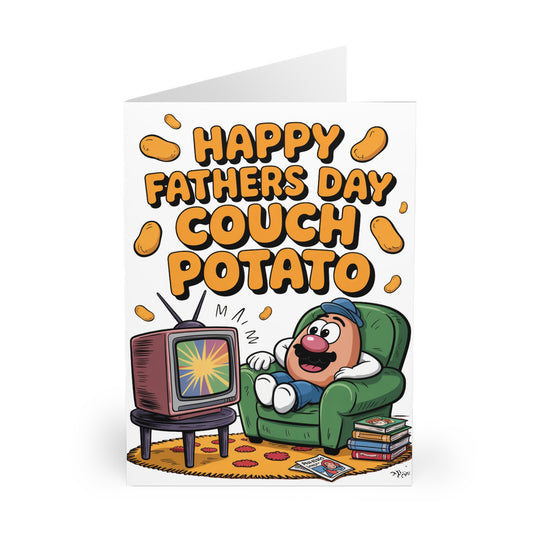 Funny Fathers Day Card He Happy Fathers Day Couch Potato