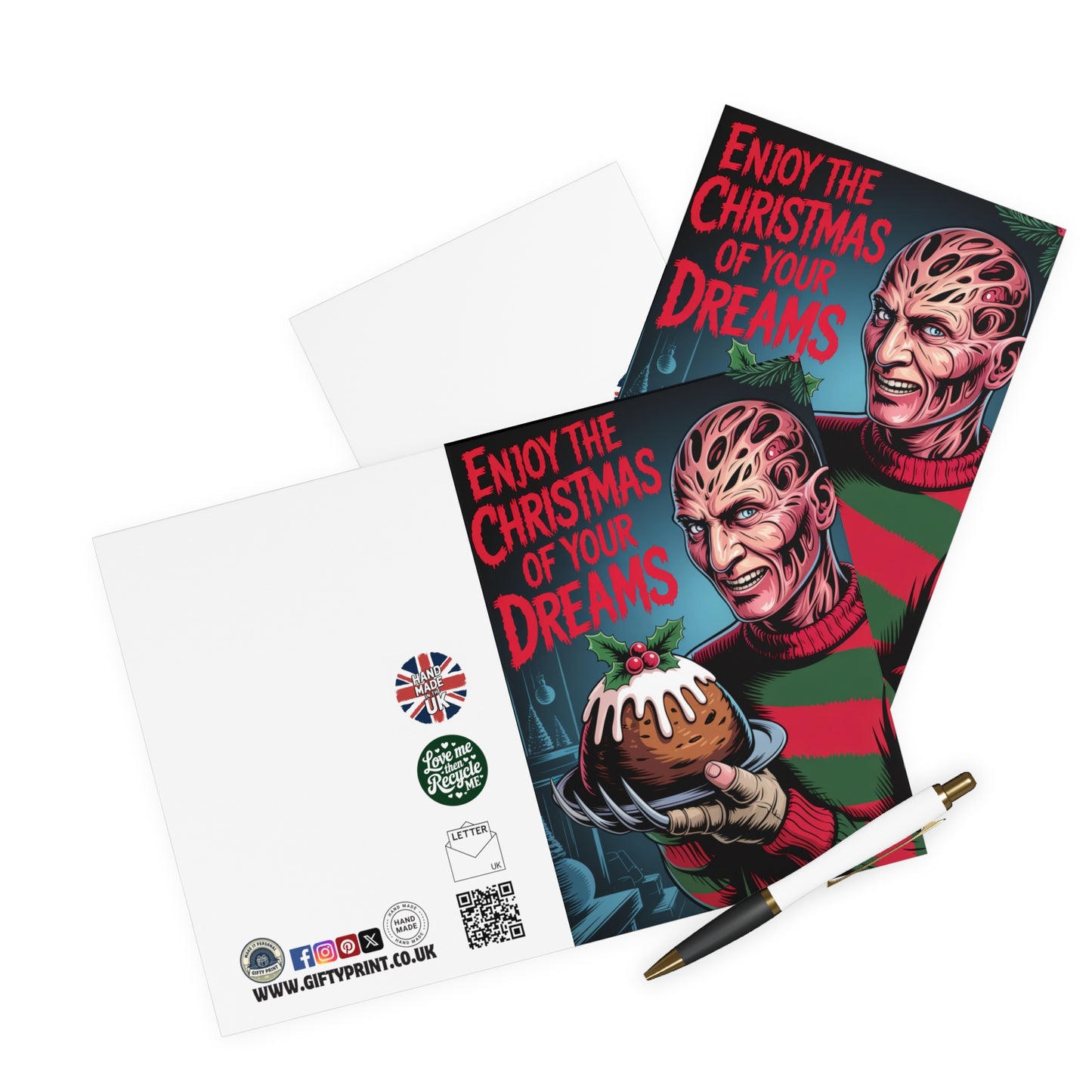 Funny Freddy Horror Christmas Card Enjoy Christmas Of Your Dreams C