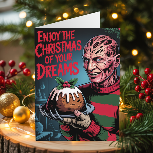 Funny Freddy Horror Christmas Card Enjoy Christmas Of Your Dreams