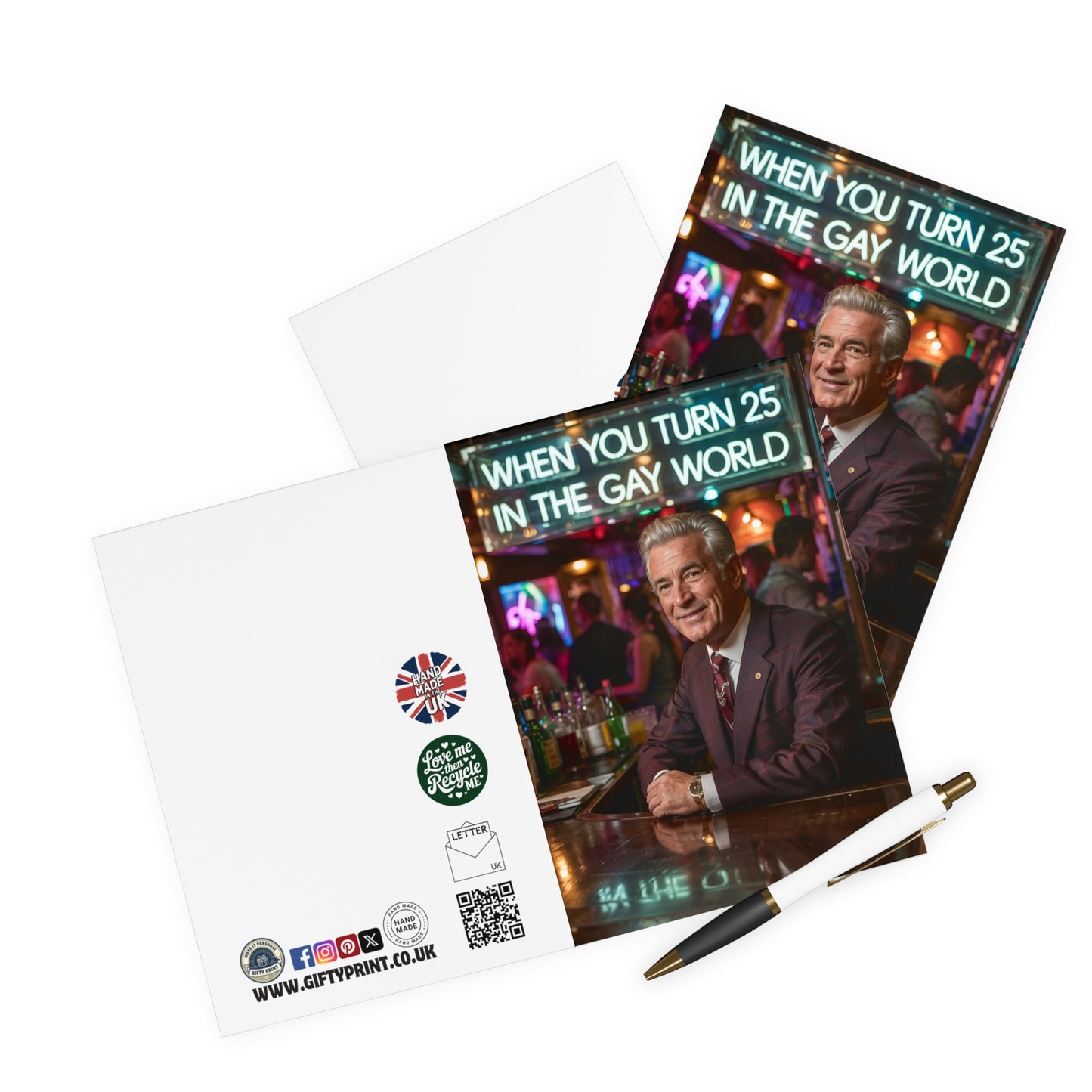 Funny Gay Birthday Card When you Turn 25 In the Gay World Context