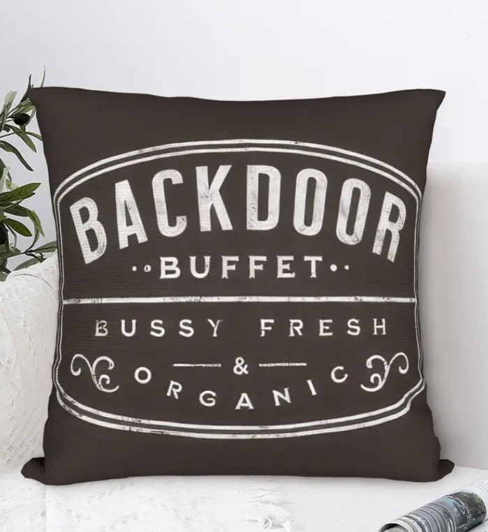 Funny Gay Cushion Cover Back Door Buffet 45cm x 45cm