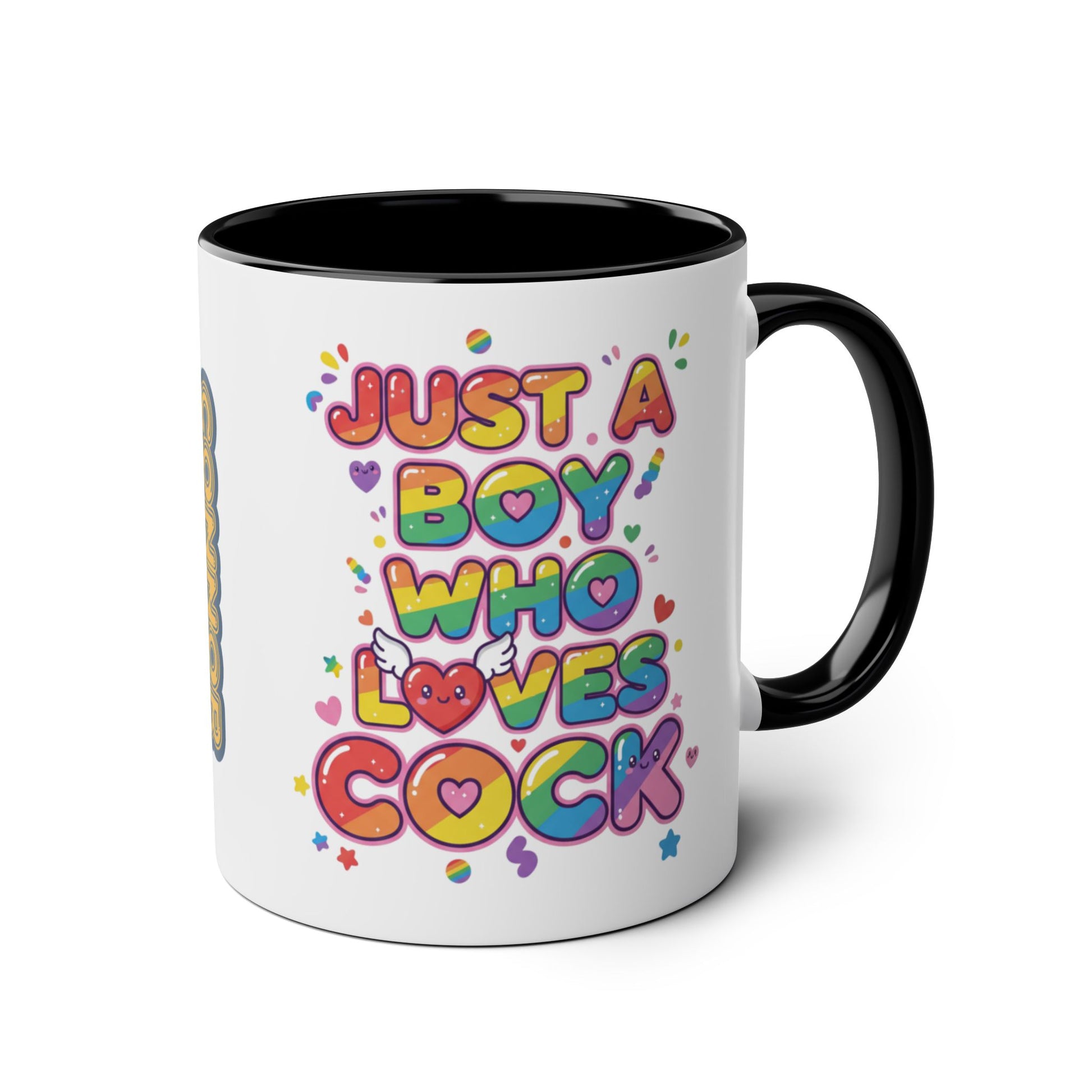 Funny Gay LGBTQ+ Mug – Just a Boy Who Loves Cock – Personalised Gift Right