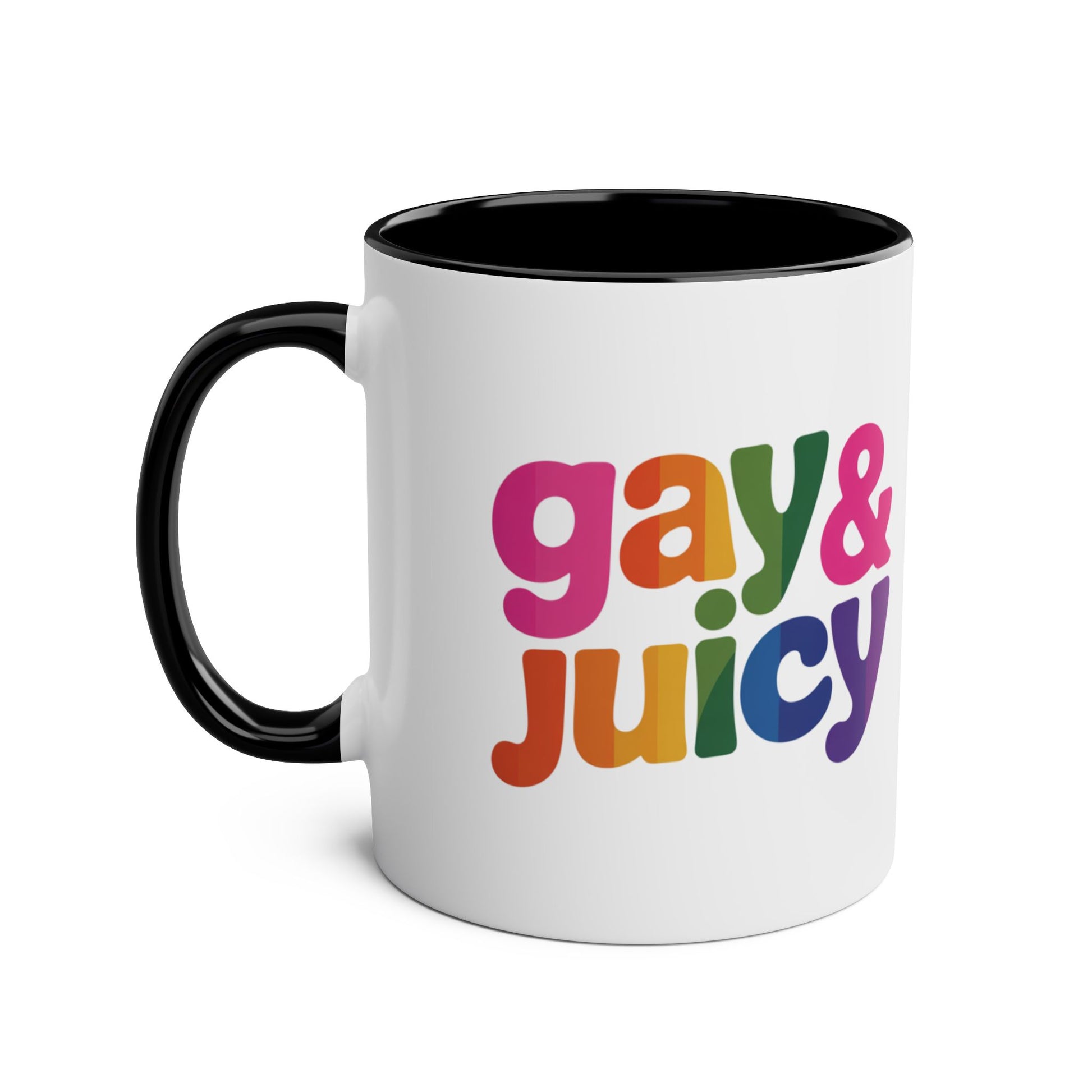 Funny Gay Mug Gay & Juicy Left