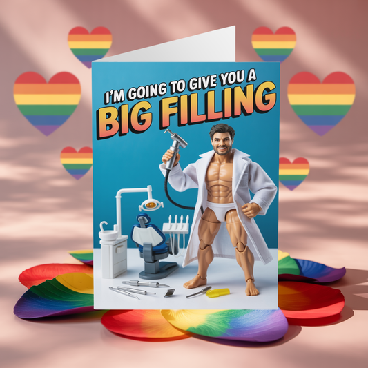 Funny Gay Valentine’s Card – LGBTQ+ Love Humour Big Filling